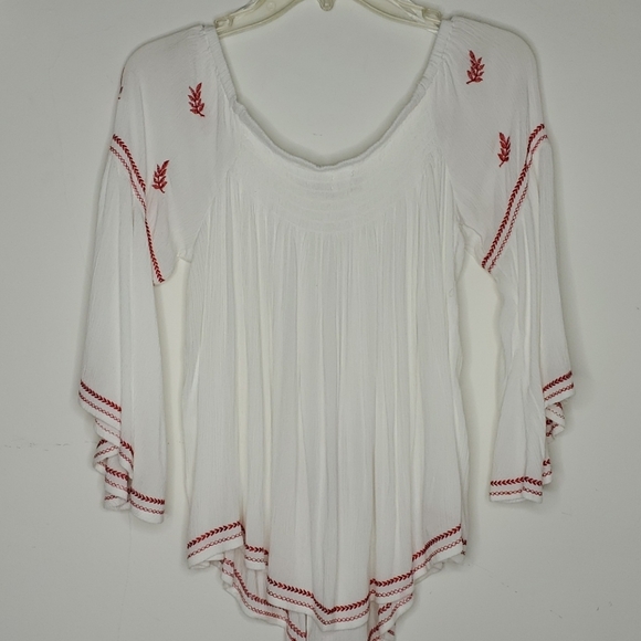 Band of Gypsies Boho Peasant Embroidered Top - Picture 7 of 14